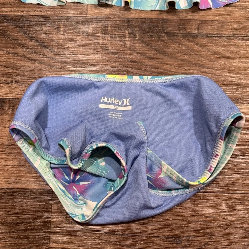 Hurley Kids Tropical Bikini Set - Blue and Purple